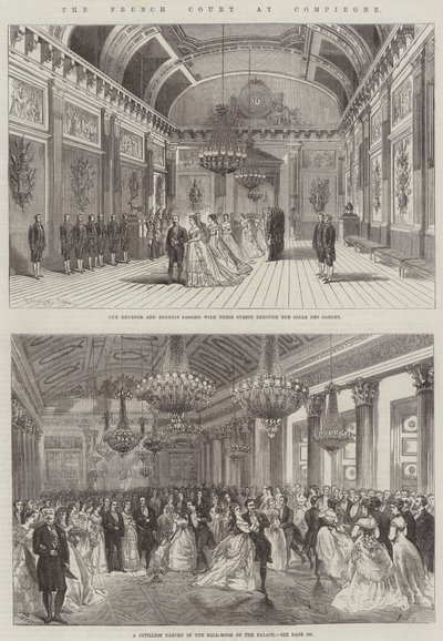 Het Franse hof in Compiegne door Felix Thorigny